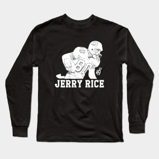 Jerry Rice | White retro Long Sleeve T-Shirt